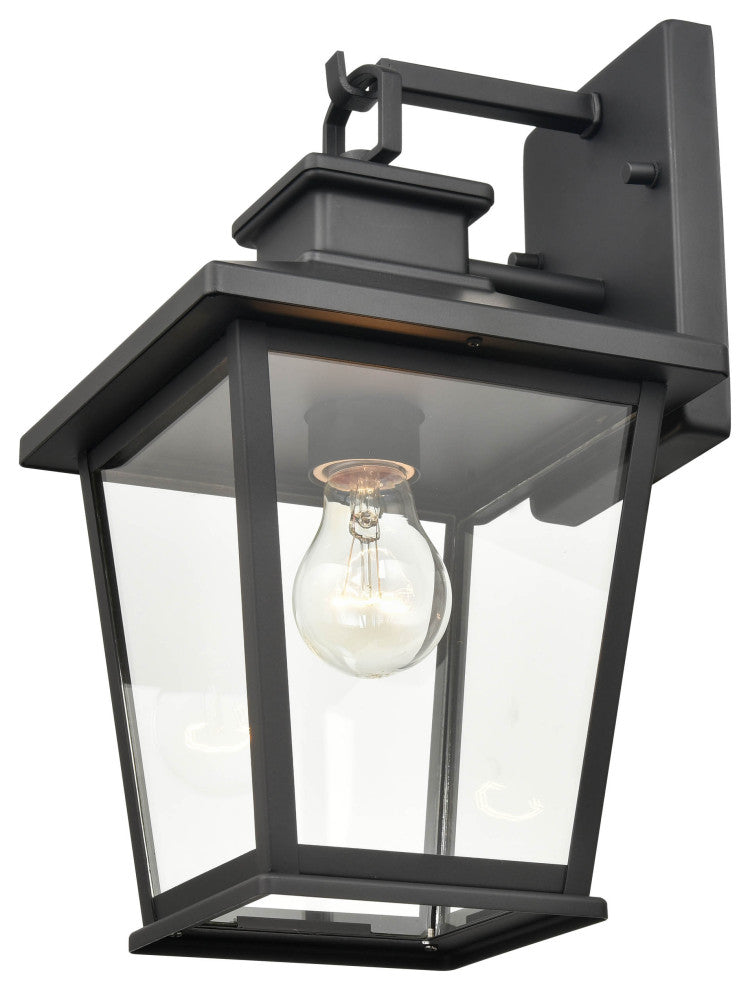 1 Light 7.5 in. Powder Coat Black Outdoor