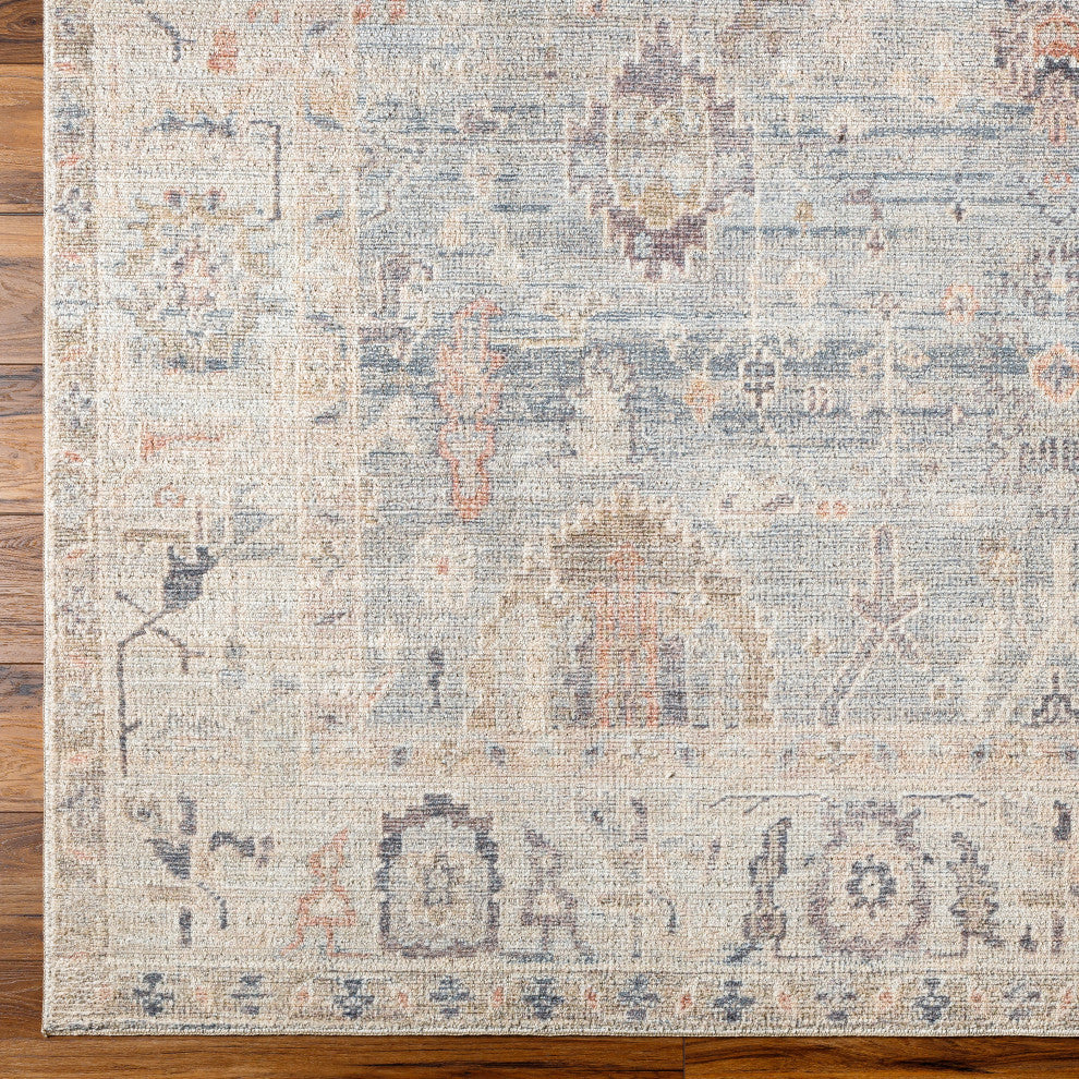 Surya + Becki Owens Marlene Machine Woven Area Rug, Pale Blue, 9'11" x 14'