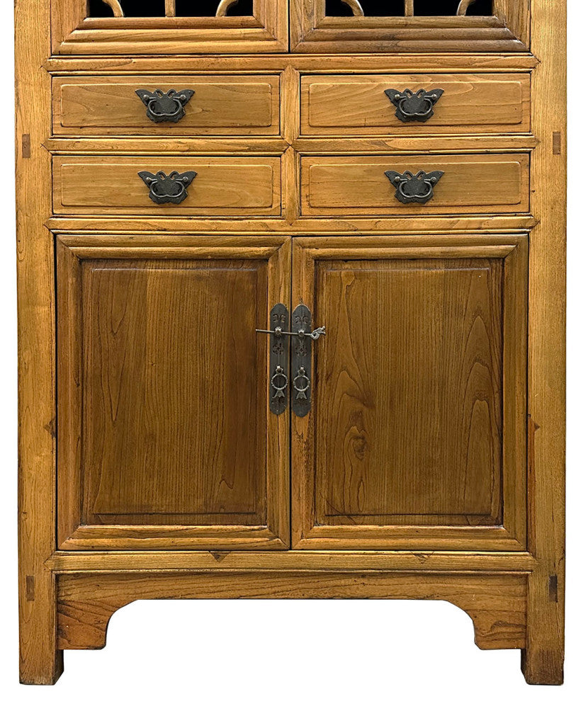 Consigned 20th Century Chinese Carved Cabinet With Carved doors