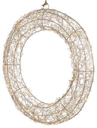18" LED Lighted Wire Wreath Outdoor Christmas Decoration