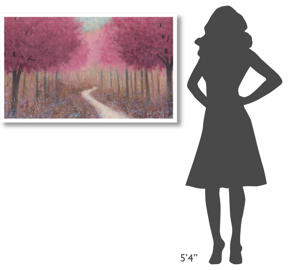 "Forest Pathway Spring" Digital Paper Print by James Wiens, 46"x28"