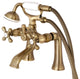 Kingston Brass Clawfoot Tub Faucet With Hand Shower, Antique Brass