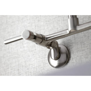 KS823SN Concord Two-Handle Wall-Mount Kitchen Faucet, Brushed Nickel