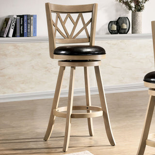 Furniture of America Vergara Wood 29-Inch Swivel Bar Stool in Maple