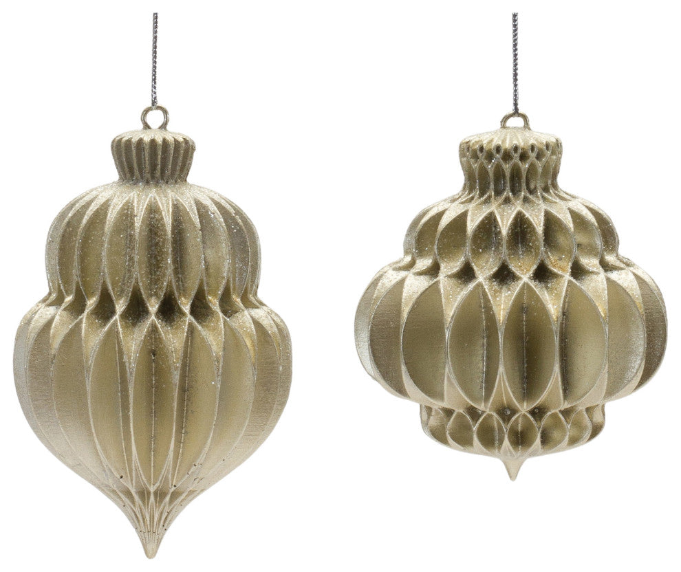 Champagne Finial Ornament, 6-Piece Set