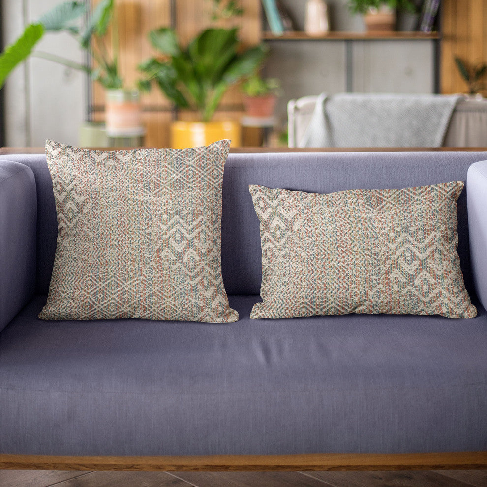 Plutus Multi-Color Fave Abstract Luxury Throw Pillow, 22"x22"