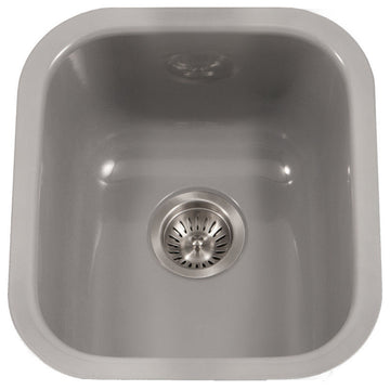 Houzer PCB-1750 Porcela 15-5/8" Undermount Single Basin Porcelain - Slate
