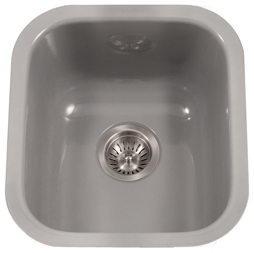 Houzer PCB-1750 Porcela 15-5/8" Undermount Single Basin Porcelain - Slate