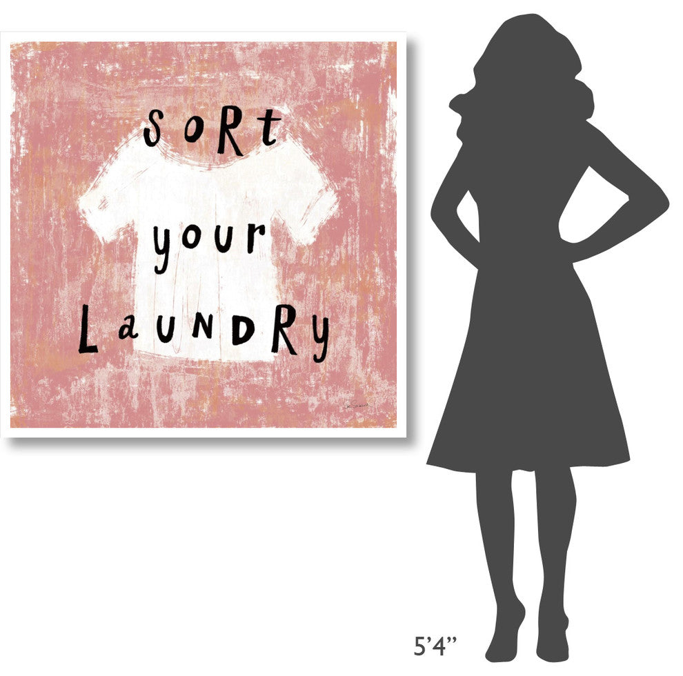 "Laundry Rules III" Digital Paper Print by Sue Schlabach, 42"x42"