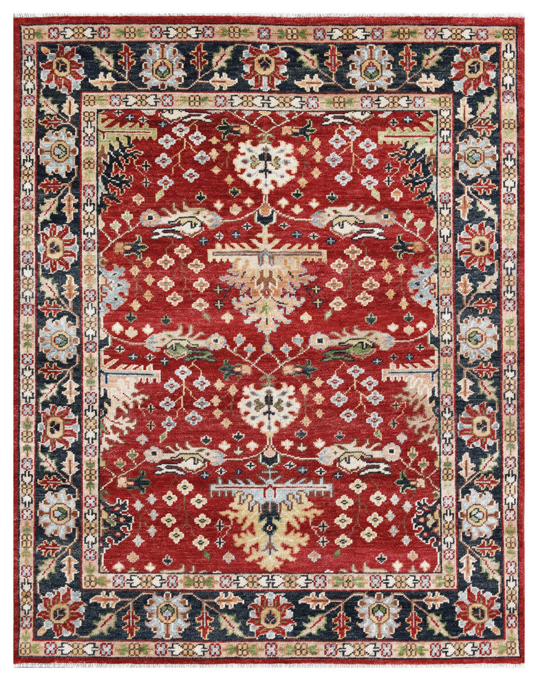 Red Traditional All Over Sultanabad Area Rug
