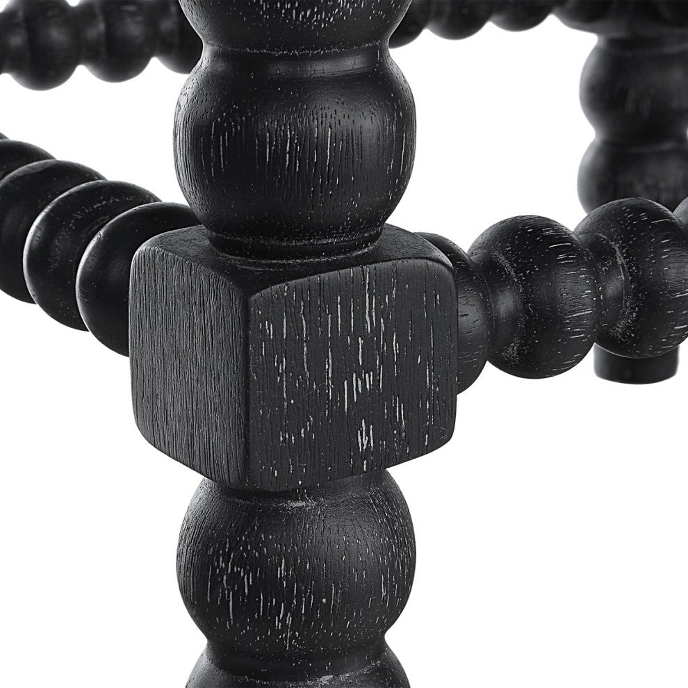 Uttermost Pryce Backless Counter Stool 23684, Black