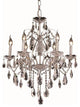 Elegant St. Francis Dining Room Light, Chrome Finish With Royal Cut Crystal