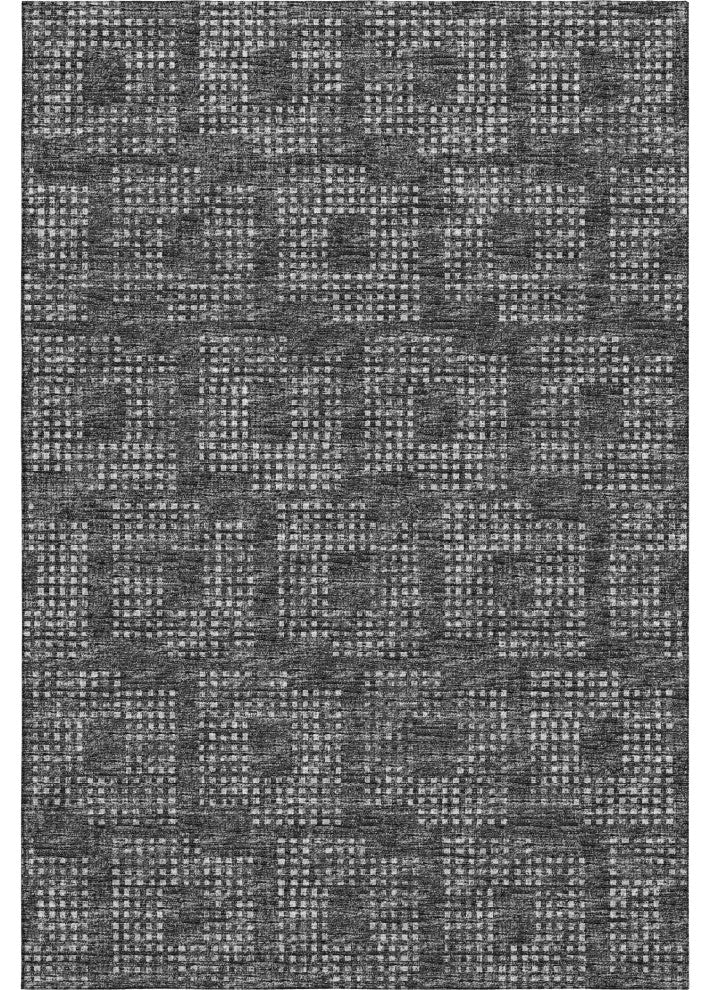 Premium Machine Washable Mayfield AMF33 Black 10' x 14' Rug