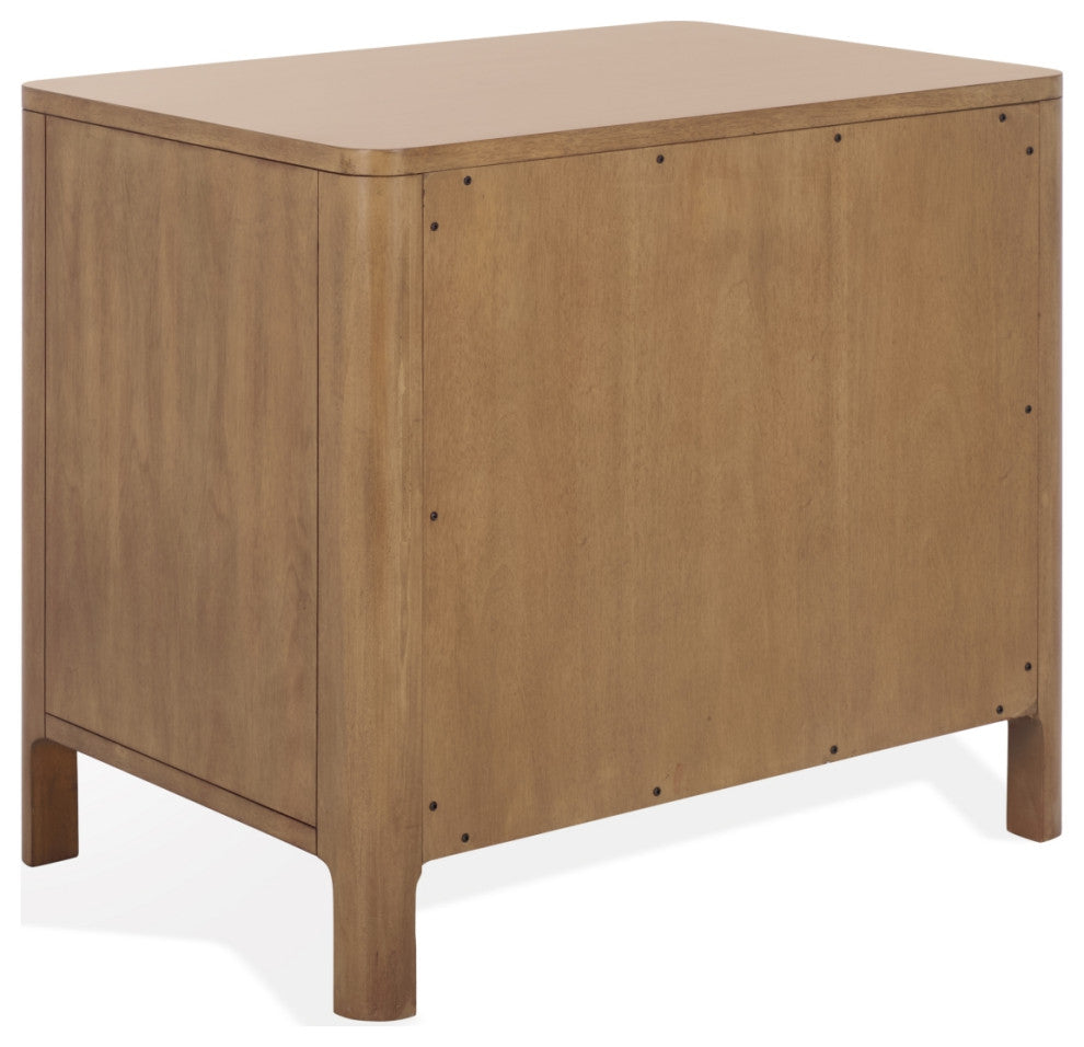 Safavieh Couture Abbiava 1 Drawer Wood Nightstand, Natural