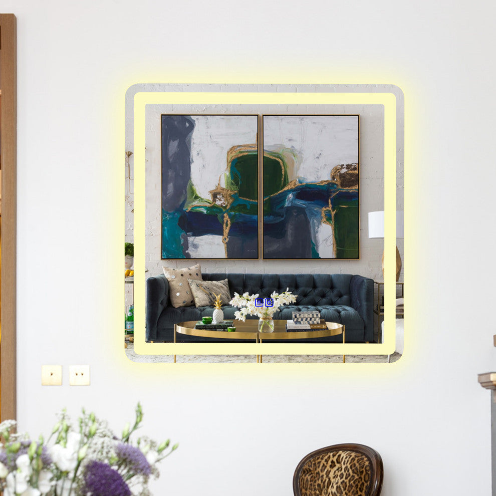 CHLOE Lighting LUMINOSITY Square TouchScreen LED Mirror