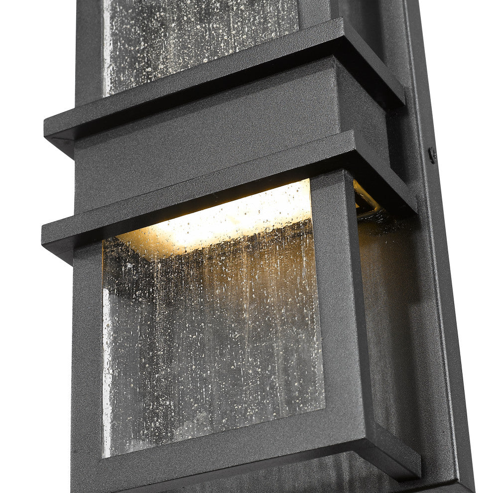 Zlite 577S-BK-LED 2-Light Outdoor Wall Sconce, Seedy