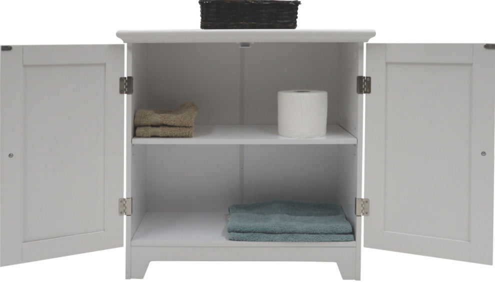 Shaker Style Double Door Cabinet, White