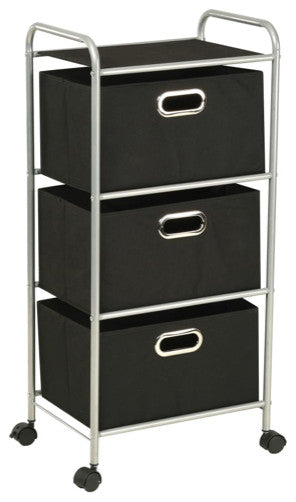 vidaXL Storage Rack Unit Black and Silver