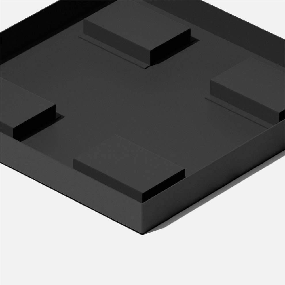 Pedestal Series Trays, Black, Tall