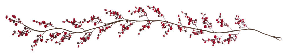 6' Red Berry Artificial Garland, Set of 2