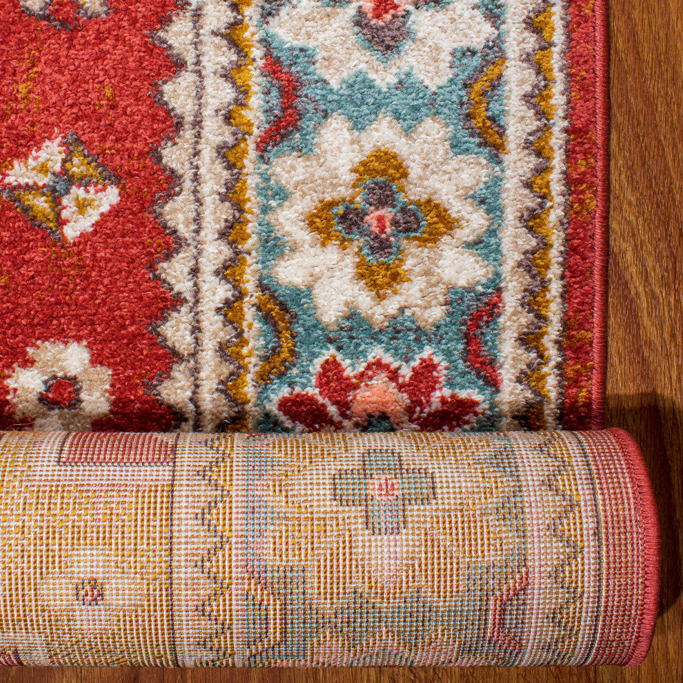 Jolly Traditional Heriz Rug - Terracotta - 7' 10" X 9' 10"