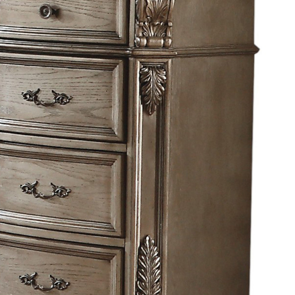 ACME Northville Dresser with Wooden Top, Antique Champagne