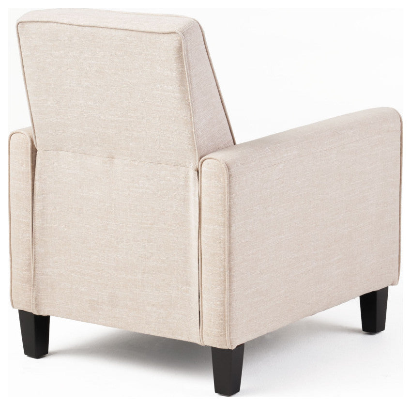 Susan Fabric Recliner, Set of 2, Beige and Dark Brown