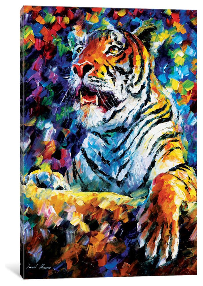 "Tiger Gallery" by Leonid Afremov, 18x12x1.5"