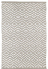 Dash & Albert Diamond Platinum/White Indoor/Outdoor Rug, White, 3' x 5'