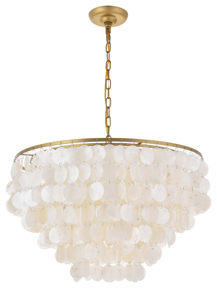 Brass Finish 6-Light Pendant