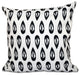 Ikat Tears, Geometric Print Pillow, Black, 26"x26"