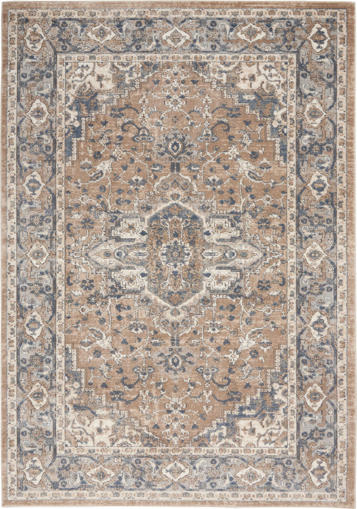 Nourison Concerto 6' x 9' Beige/Grey Farmhouse Indoor Area Rug
