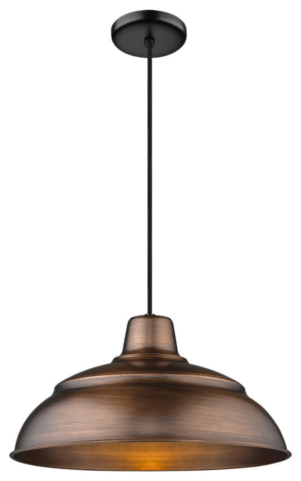 R Series Collection 17" Corded RLM Pendant (Wire Guard Sold Separately), Natural
