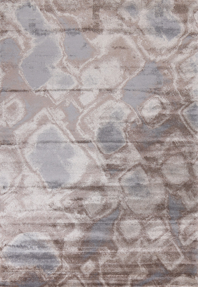 Turkish Abstract Brown Transitional Oriental Rug Contemporary Carpet 8x10