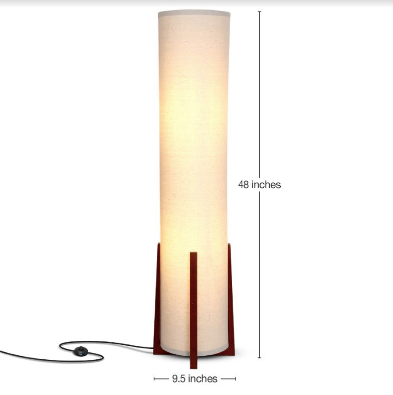 Brightech Parker LED Floor Lamp, Cylinder Drum Shade, Elegant Design for Decor