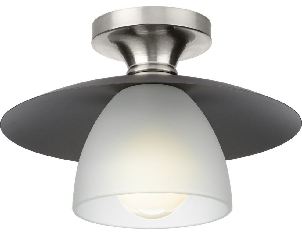 Trimble Collection One-Light Brushed Nickel 12" Semi-Flush Mount