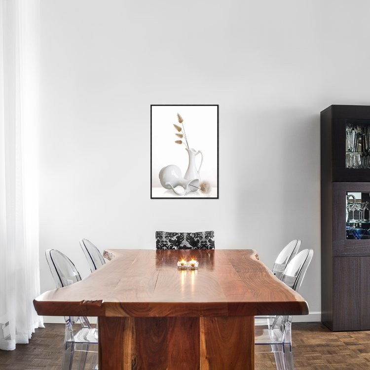 "White" Framed Canvas Giclee by Aida Ianeva, 22x31"