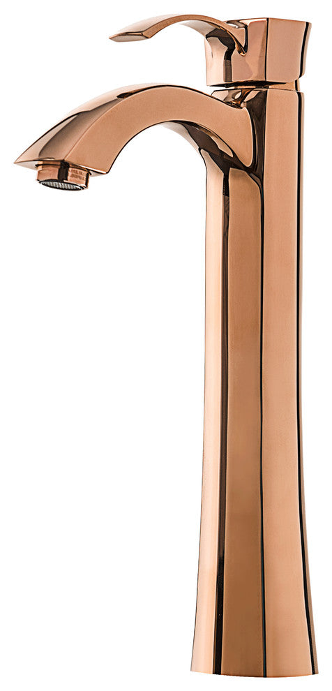 Harmony Series Single Hole Single Handle Vessel Bathroom Faucet, Rose Gold