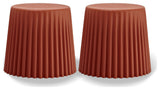 Stackable Plastic Side & End Table No Back Lounge Chair For Work Home, Orange