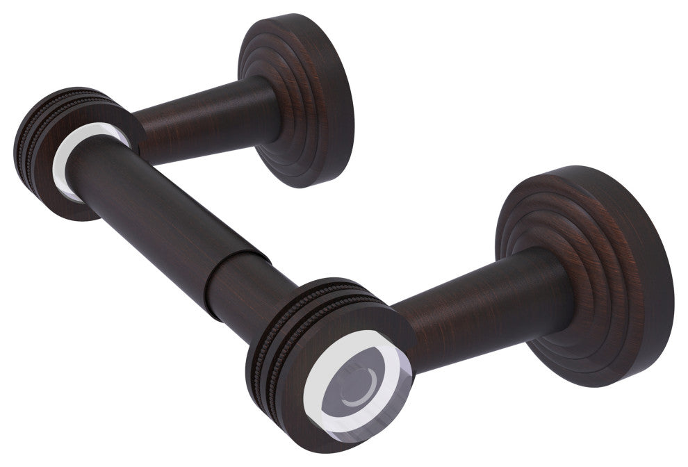 Pacific Beach Two Post Dotted Accent Toilet Tissue Holder, Venetian Bronze