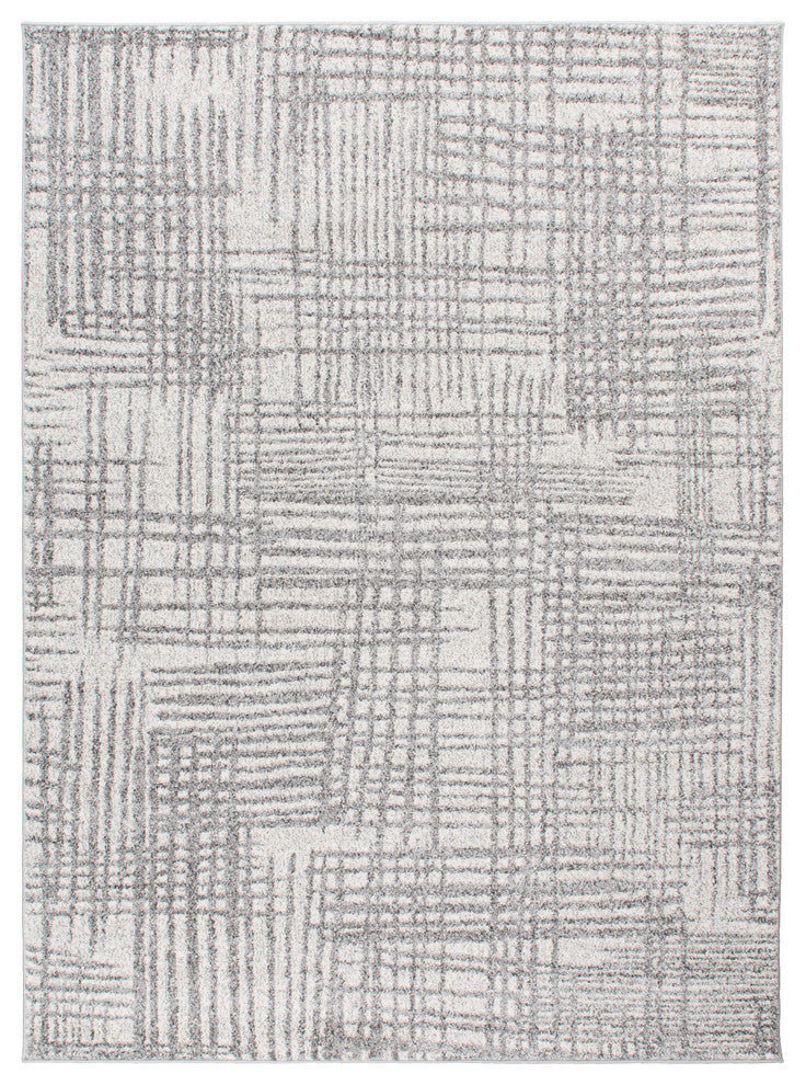 Augusta Analog Grey Contemporary Area Rug, 5'3"x7'3"
