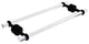 Pacific Beach 18" Twisted Back to Back Shower Door Towel Bar, Matte Black