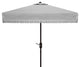 Safavieh Milan 7.5'Square Umbrella, Grey