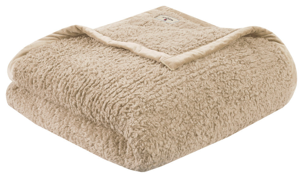 Woolrich Burlington Berber Blanket, Tan, King