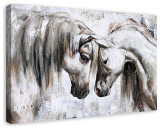 Nuzzling Horses 36 x 24 Canvas Wall Art