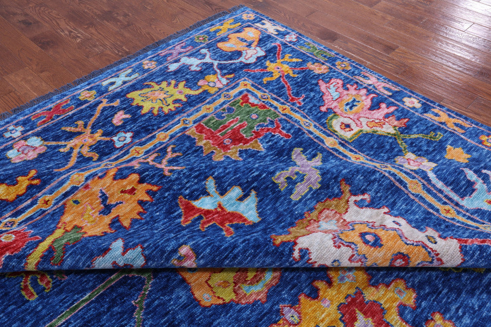 Handmade Turkish Oushak Wool Rug 12' 4" X 14' 8" - Q14770