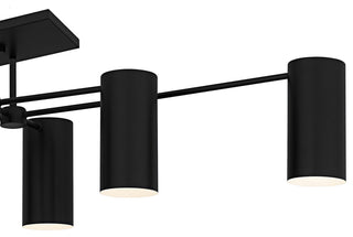 Quoizel FLD1750 Foreland 6 Light 50"W Semi-Flush Linear Ceiling - Matte Black