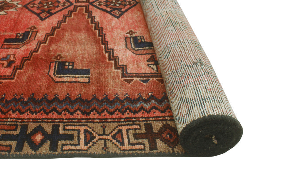Fine Vintage Distressed Roberto Rust/Brown Runner, 3'9x9'10