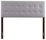 Novo 2 Faux Leather Adjustable Headboard, Light Gray, King