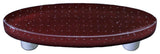 Art Glass Bubbles Pull Oval, Alum Post, Bubbles Deep Red